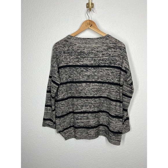 Eileen Fisher Organic Linen Knit Top Petite Small PS Heathered Striped - Picture 5 of 5